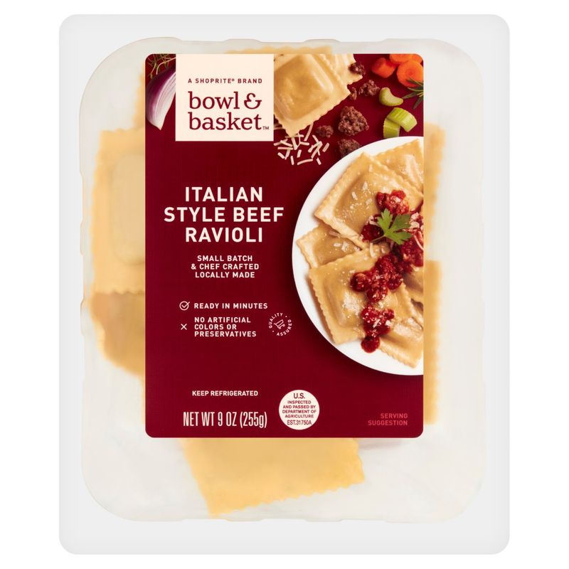 Bowl &amp; Basket Italian Style Beef Ravioli, 9 oz