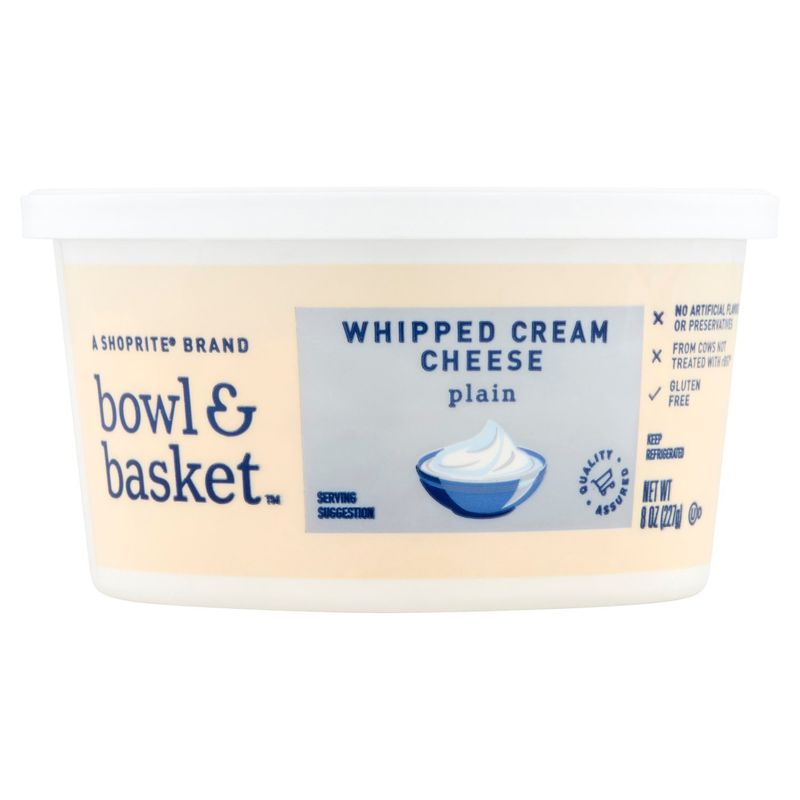 Bowl &amp; Basket Plain Whipped Cream Cheese, 8 oz