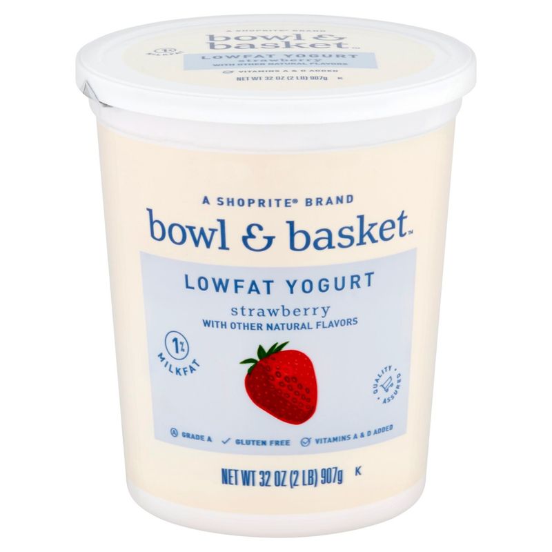 Bowl &amp; Basket Strawberry Lowfat Yogurt, 32 oz