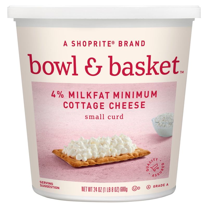 Bowl &amp; Basket Small Curd 4% Milkfat Minimum Cottage Cheese, 24 oz