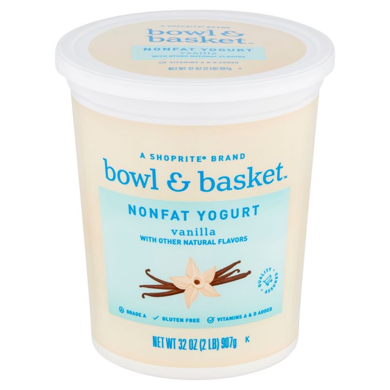 Bowl &amp; Basket Vanilla Nonfat Yogurt, 32 oz