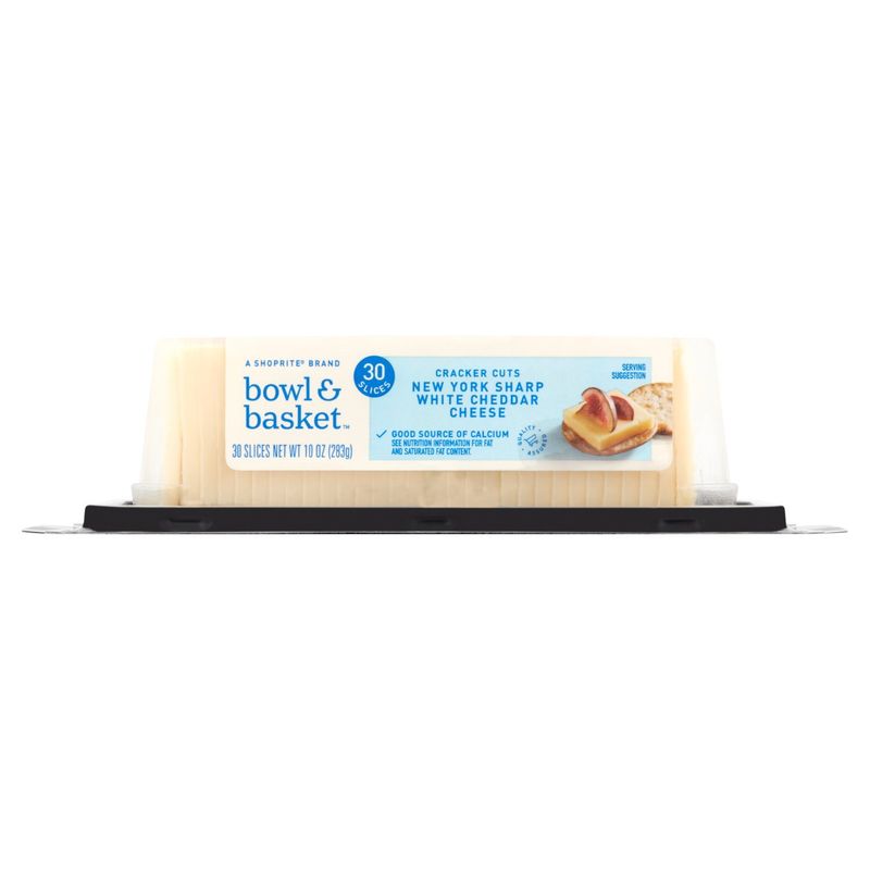 Bowl &amp; Basket Cracker Cuts New York Sharp White Cheddar Cheese, 30 count, 10 oz
