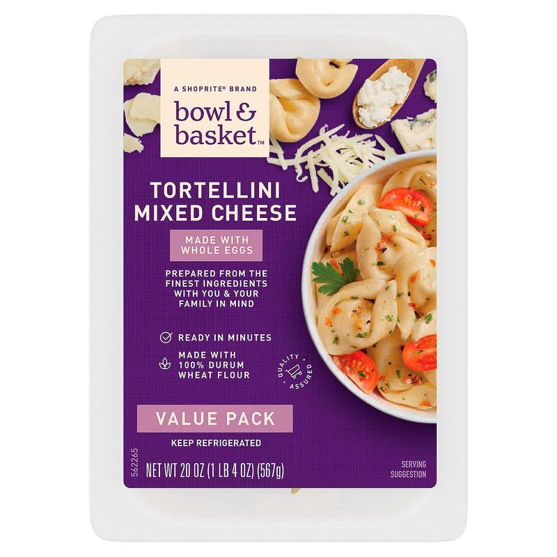 Bowl &amp; Basket Tortellini Mixed Cheese Value Pack, 20 oz