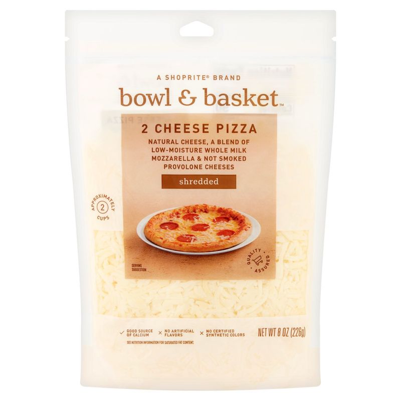 Bowl &amp; Basket Shredded 2 Cheese Pizza, 8 oz