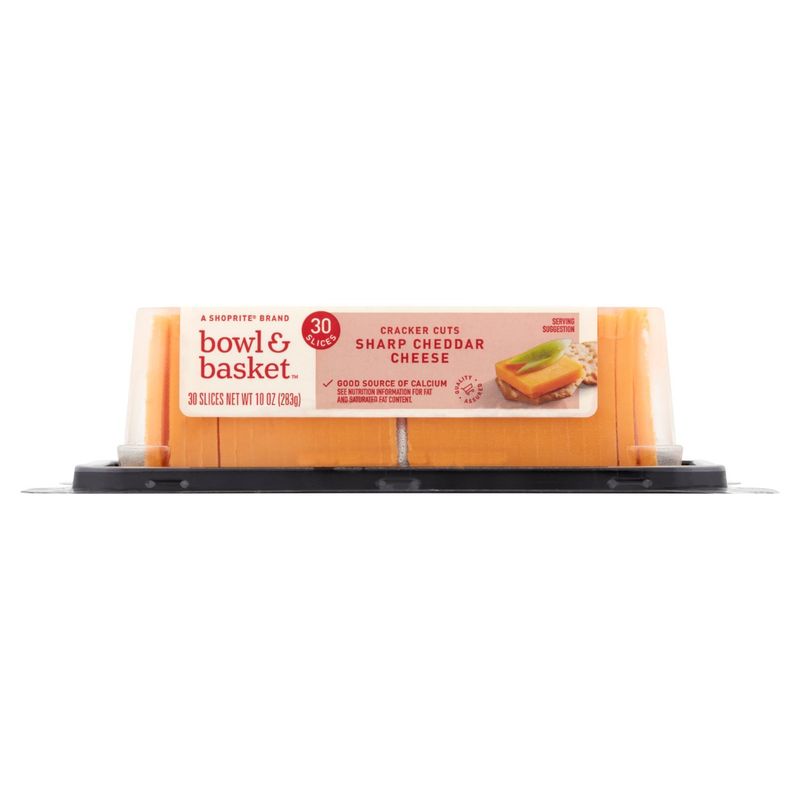 Bowl &amp; Basket Cracker Cuts Sharp Cheddar Cheese, 30 count, 10 oz