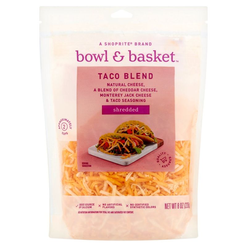 Bowl &amp; Basket Shredded Taco Blend, 8 oz