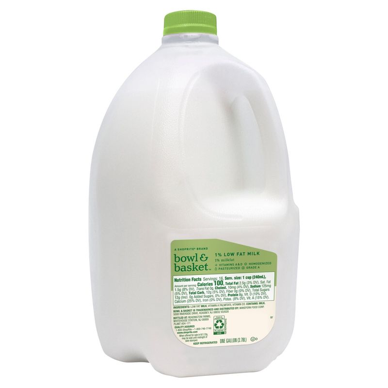 Bowl &amp; Basket 1% Low Fat Milk, one gallon