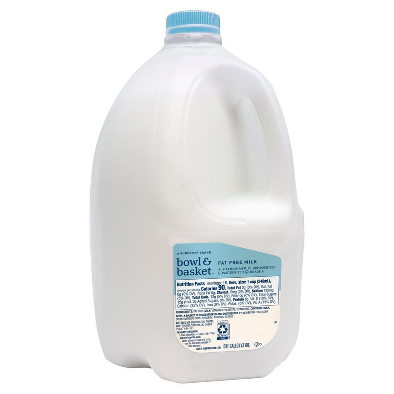 Bowl &amp; Basket Fat Free Milk, one gallon
