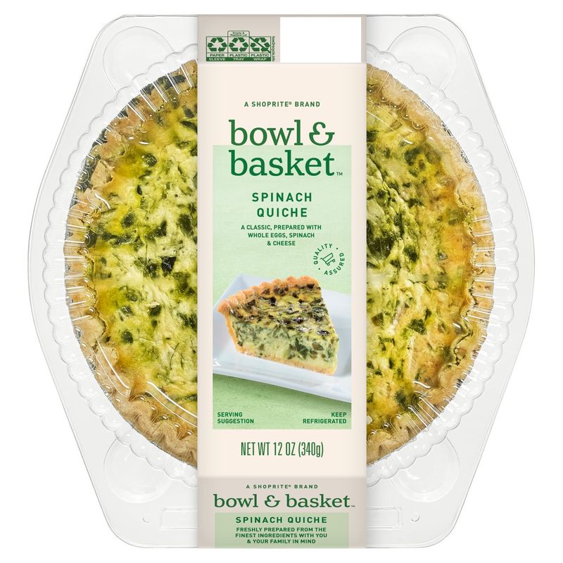 Bowl &amp; Basket Spinach Quiche, 12 oz