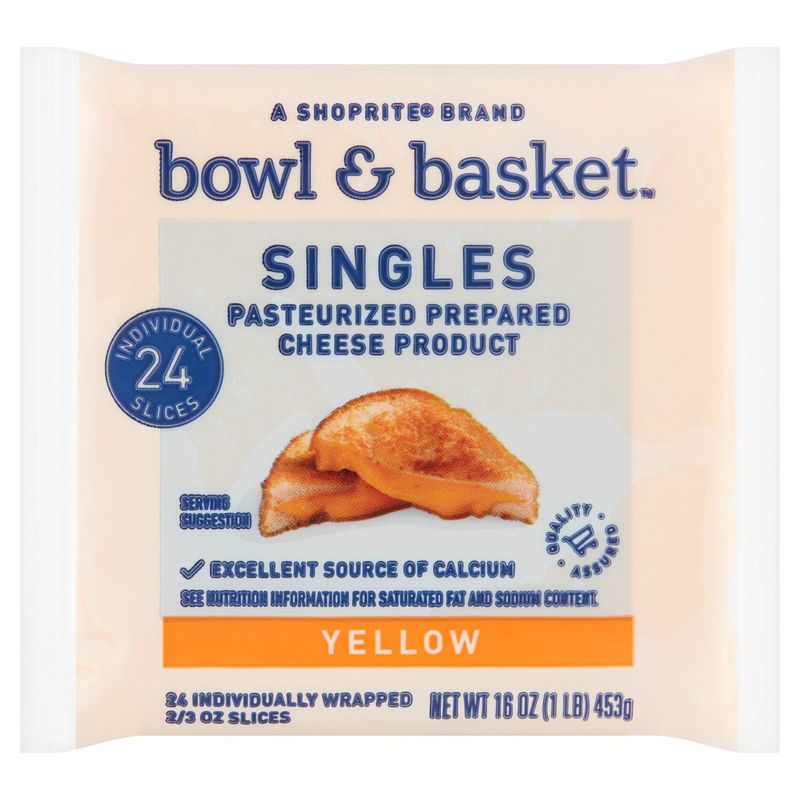Bowl &amp; Basket Singles Yellow Cheese, 2/3 oz, 24 count