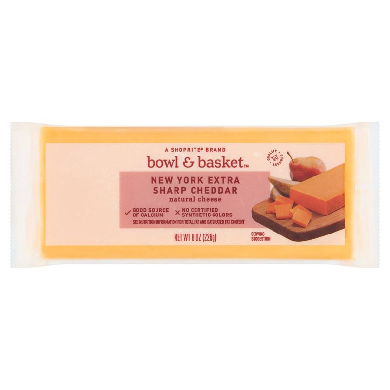 Bowl &amp; Basket New York Extra Sharp Cheddar Natural Cheese, 8 oz