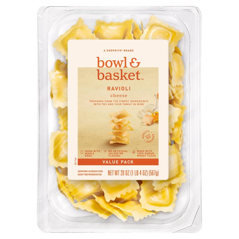 Bowl &amp; Basket Cheese Ravioli Pasta Value Pack, 20 oz