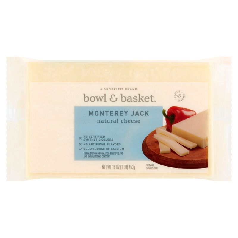 Bowl &amp; Basket Monterey Jack Natural Cheese, 16 oz