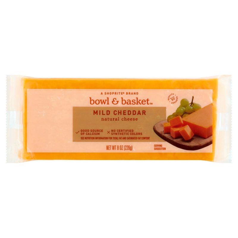 Bowl &amp; Basket Mild Cheddar Natural Cheese, 8 oz