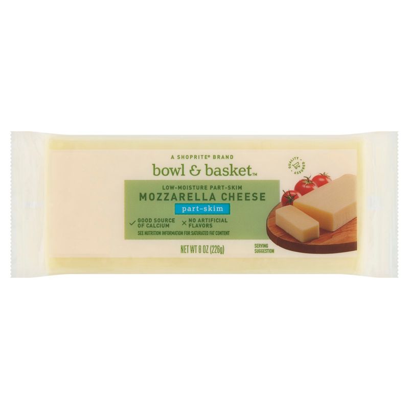 Bowl &amp; Basket Low-Moisture Part-Skim Mozzarella Cheese, 8 oz