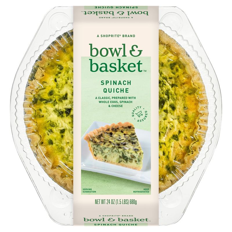 Bowl &amp; Basket Spinach Quiche, 24 oz