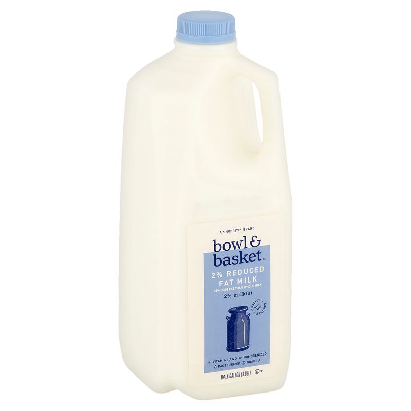 Bowl &amp; Basket 2% Reduced Fat Milk, half gallon