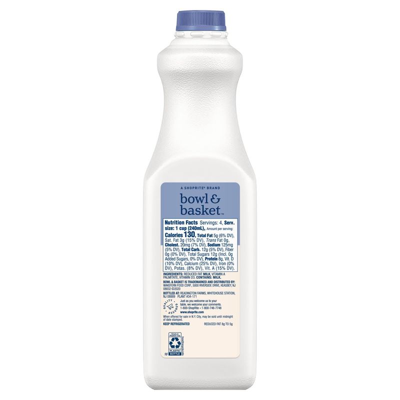 Bowl &amp; Basket 2% Reduced Fat Milk, one quart