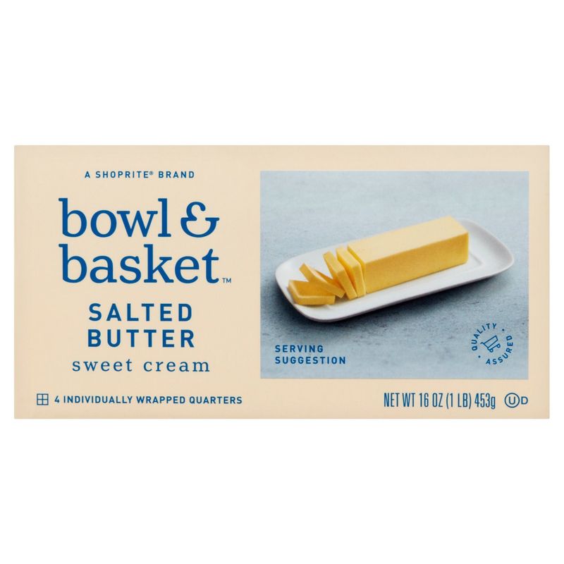 Bowl &amp; Basket Sweet Cream Salted Butter, 4 count, 16 oz