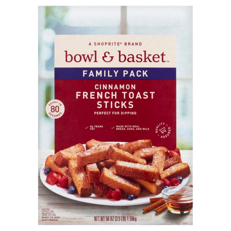 Bowl &amp; Basket Cinnamon French Toast Sticks Family Pack, 56 oz