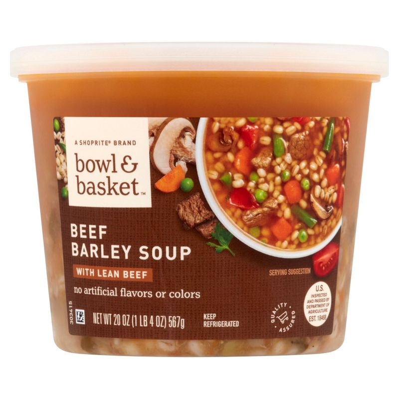 Bowl &amp; Basket Beef Barley Soup with Lean Beef, 20 oz