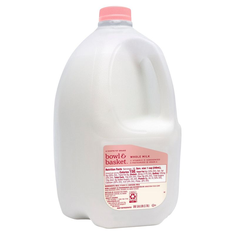 Bowl &amp; Basket Whole Milk, one gallon