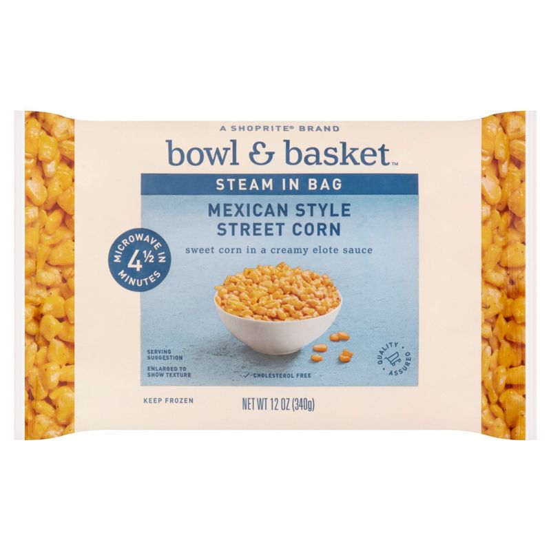 Bowl &amp; Basket Steam in Bag Mexican Style Street Corn, 12 oz