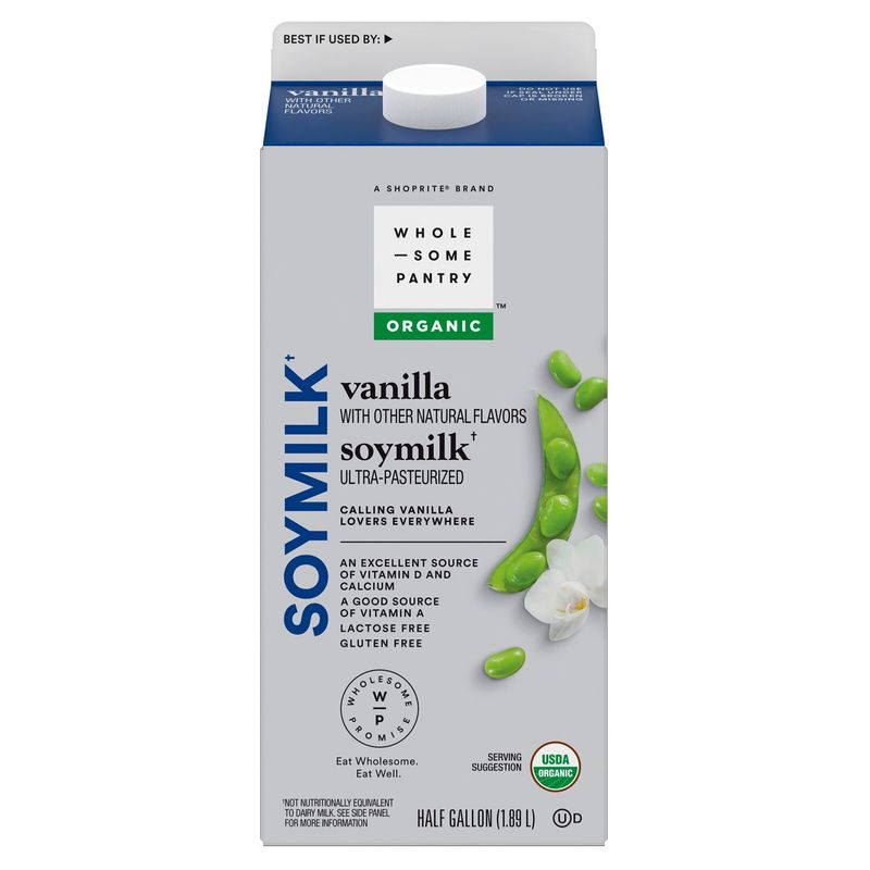 Wholesome Pantry Organic Vanilla Soymilk, half gallon