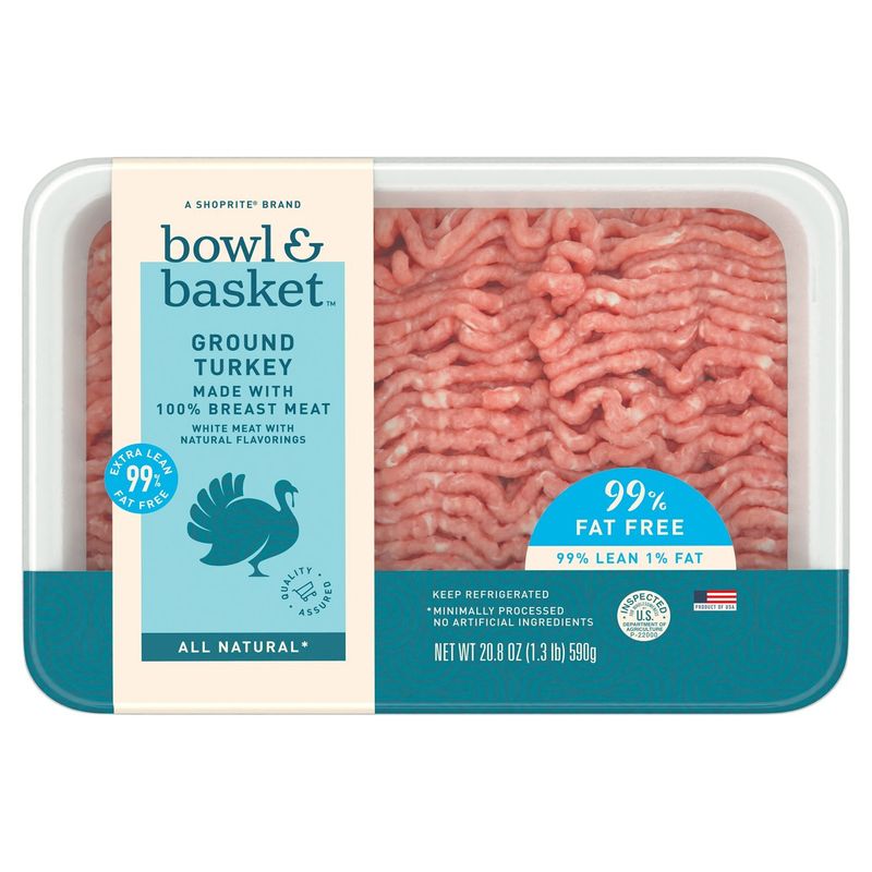 Bowl &amp; Basket 99% Fat Free Ground Turkey, 20.8 oz
