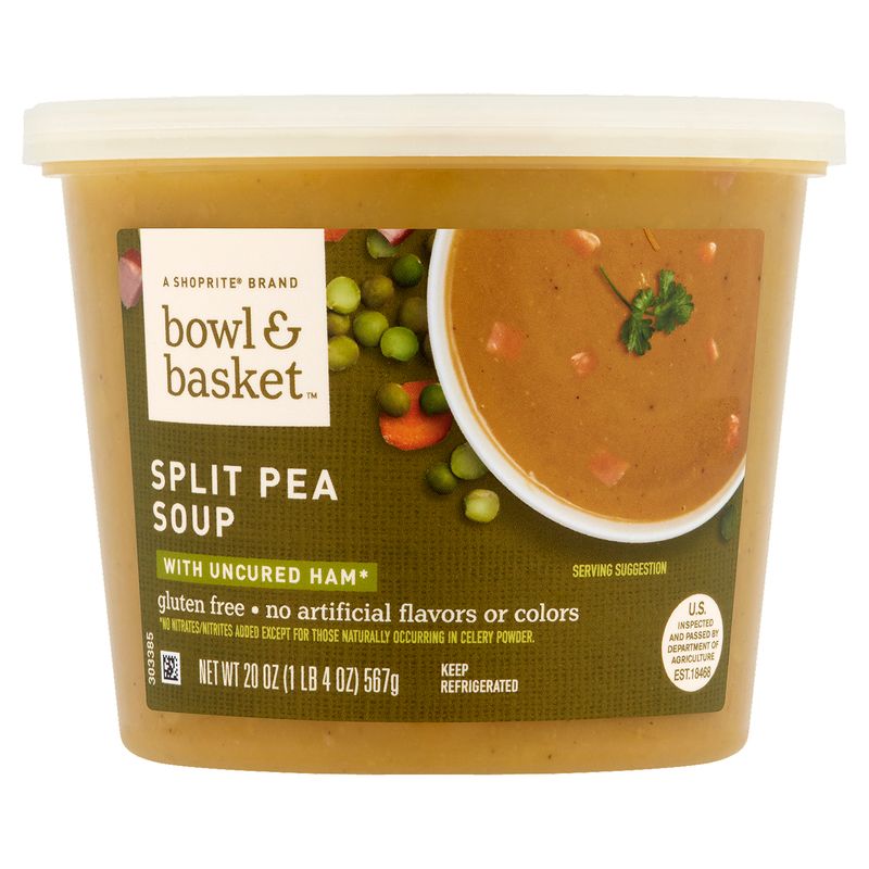 Bowl &amp; Basket Split Pea Soup with Uncured Ham, 20 oz