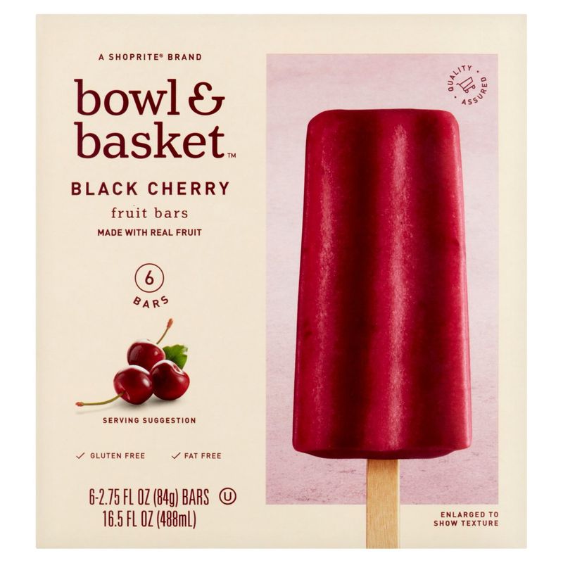 Bowl &amp; Basket Black Cherry Fruit Bars, 2.75 fl oz, 6 count