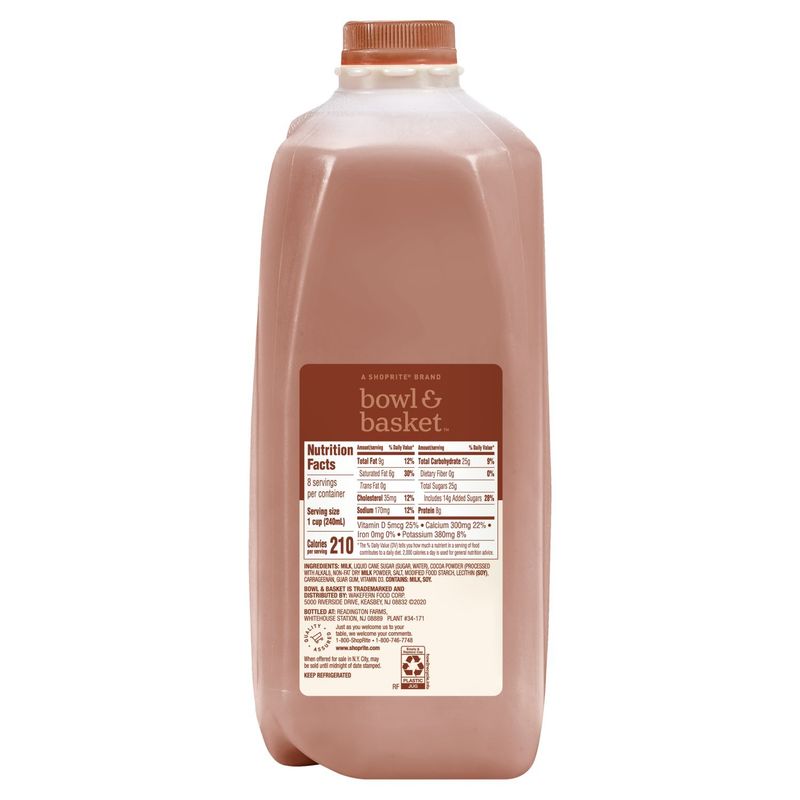 Bowl &amp; Basket Chocolate Milk, half gallon