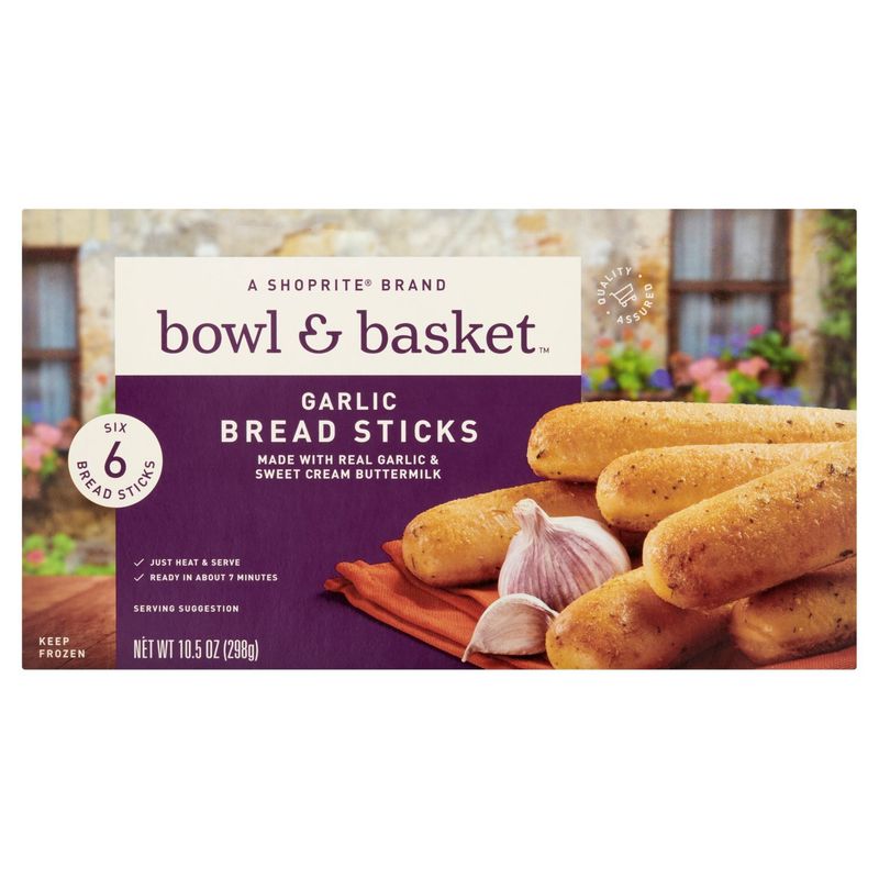 Bowl &amp; Basket Garlic Bread Sticks, 6 count, 10.5 oz