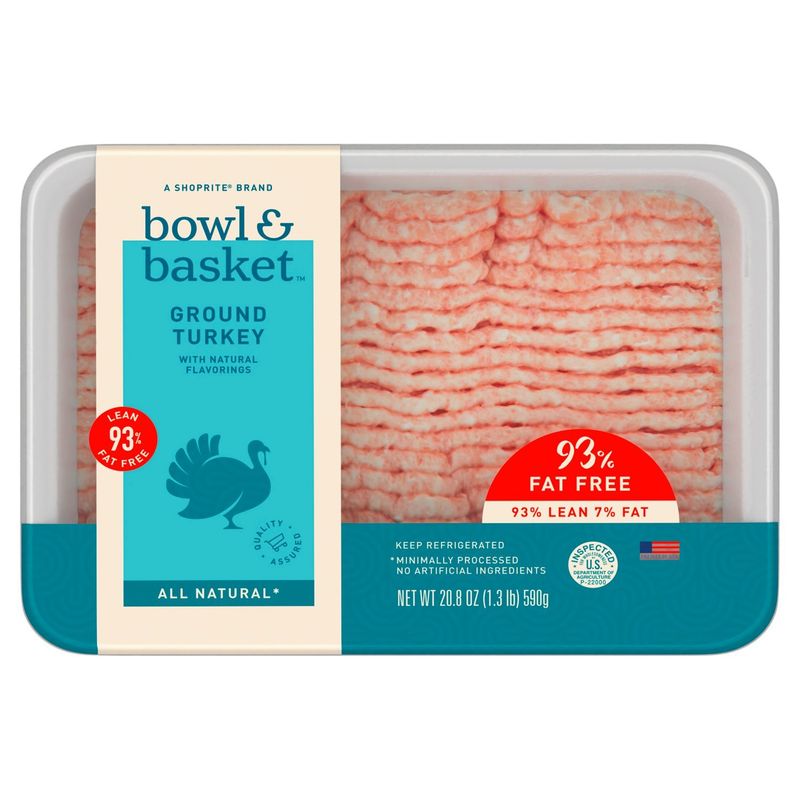 Bowl &amp; Basket 93% Fat Free Ground Turkey, 20.8 oz