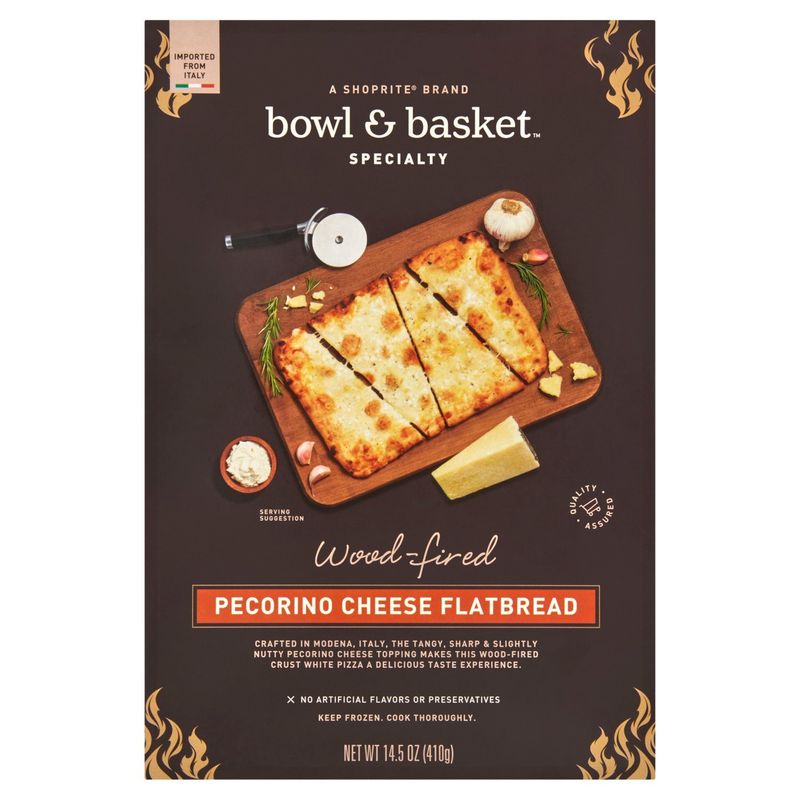 Bowl &amp; Basket Specialty Wood-Fired Pecorino Cheese Flatbread, 14.5 oz