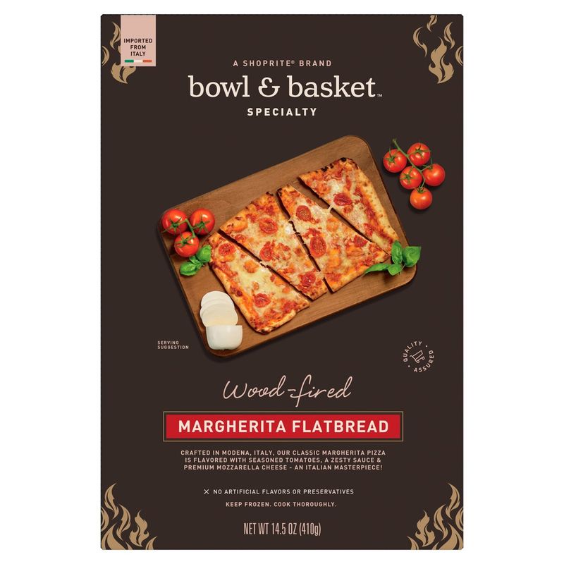 Bowl &amp; Basket Specialty Wood-Fired Margherita Flatbread, 14.5 oz