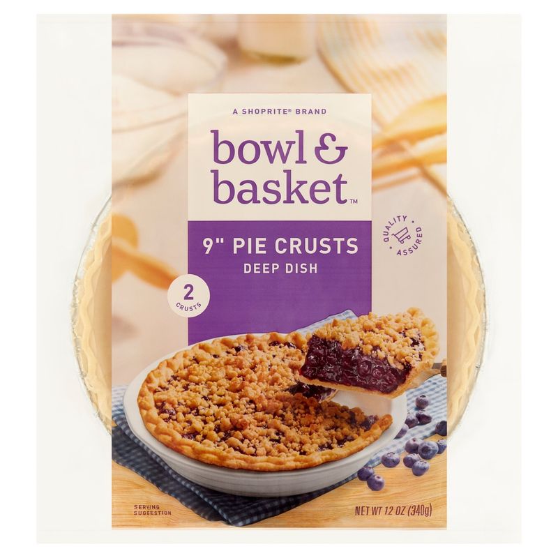 Bowl &amp; Basket Deep Dish 9" Pie Crusts, 2 count, 10 oz