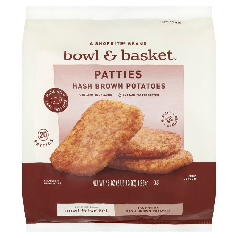 Bowl &amp; Basket Patties Hash Brown Potatoes, 20 count, 45 oz