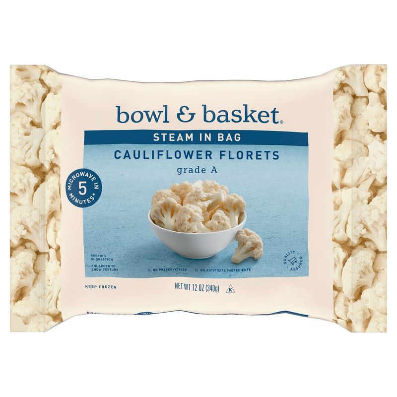 Bowl &amp; Basket Steam in Bag Cauliflower Florets, 12 oz