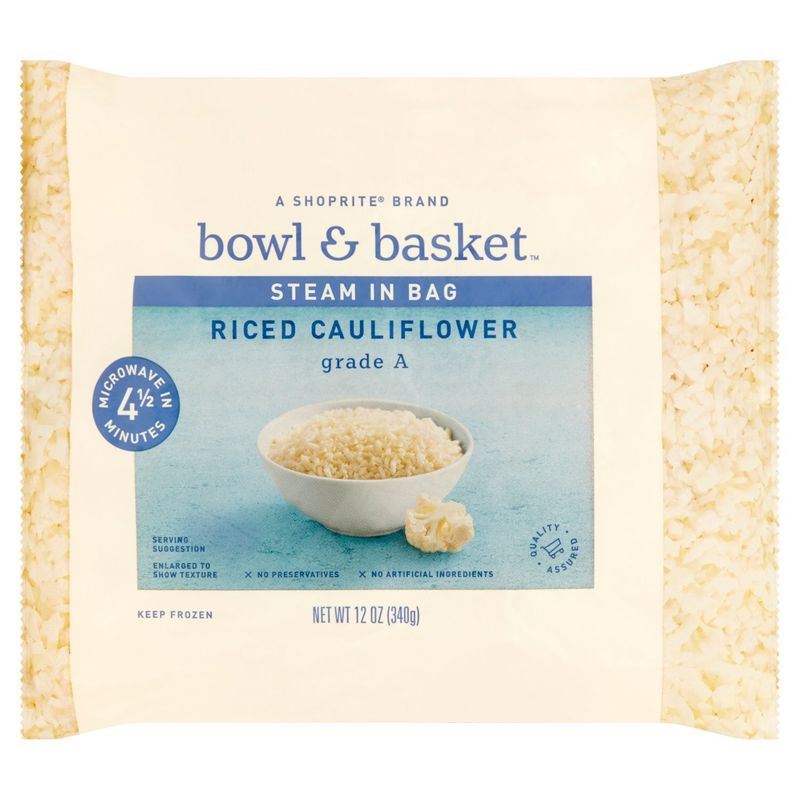 Bowl &amp; Basket Steam in Bag Riced Cauliflower, 12 oz