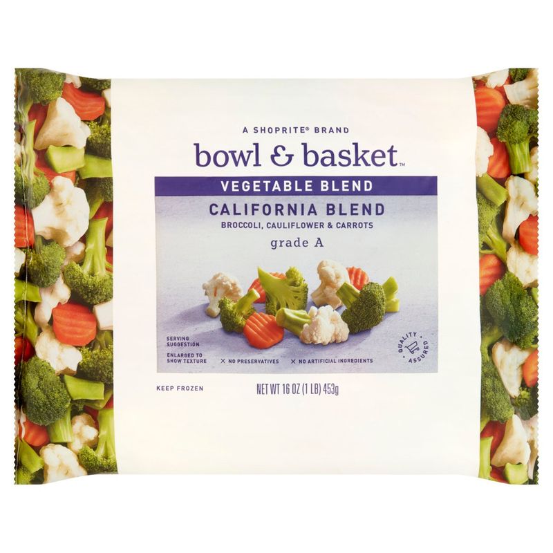 Bowl &amp; Basket Broccoli, Cauliflower &amp; Carrots California Vegetable Blend, 16 oz