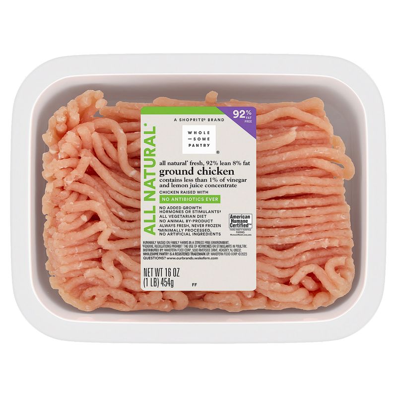 Wholesome Pantry 92% Fat Free All Natural Ground Chicken, 16 oz