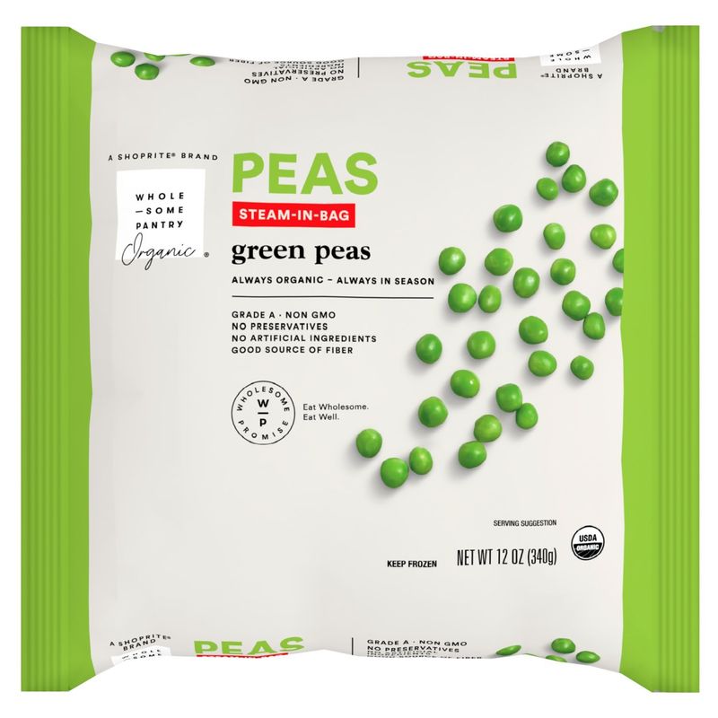 Wholesome Pantry Organic Steam in Bag Green Peas, 12 oz