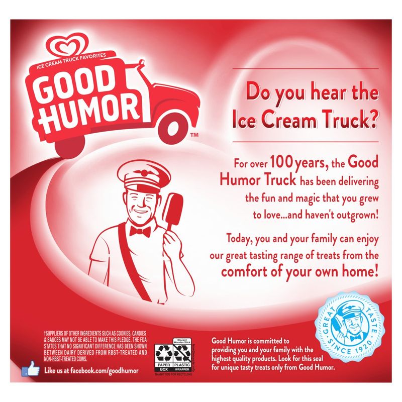 Good Humor Frozen Strawberry Shortcake Dessert Bars, 3 fl oz, 6 count