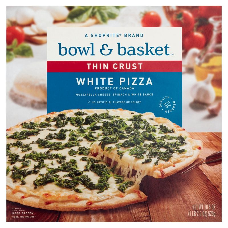 Bowl &amp; Basket Thin Crust White Pizza, 18.5 oz