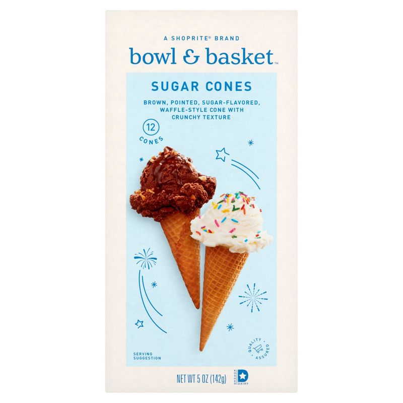 Bowl &amp; Basket Sugar Cones, 12 count, 5 oz