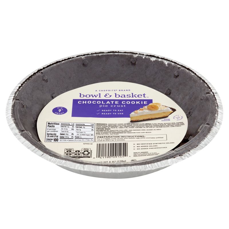 Bowl &amp; Basket Chocolate Cookie 9" Pie Crust, 6 oz