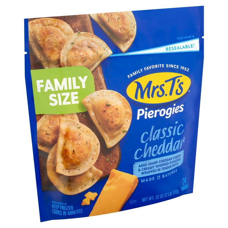 Mrs. T's Classic Cheddar Pierogies Family Size, 24 count, 32 oz