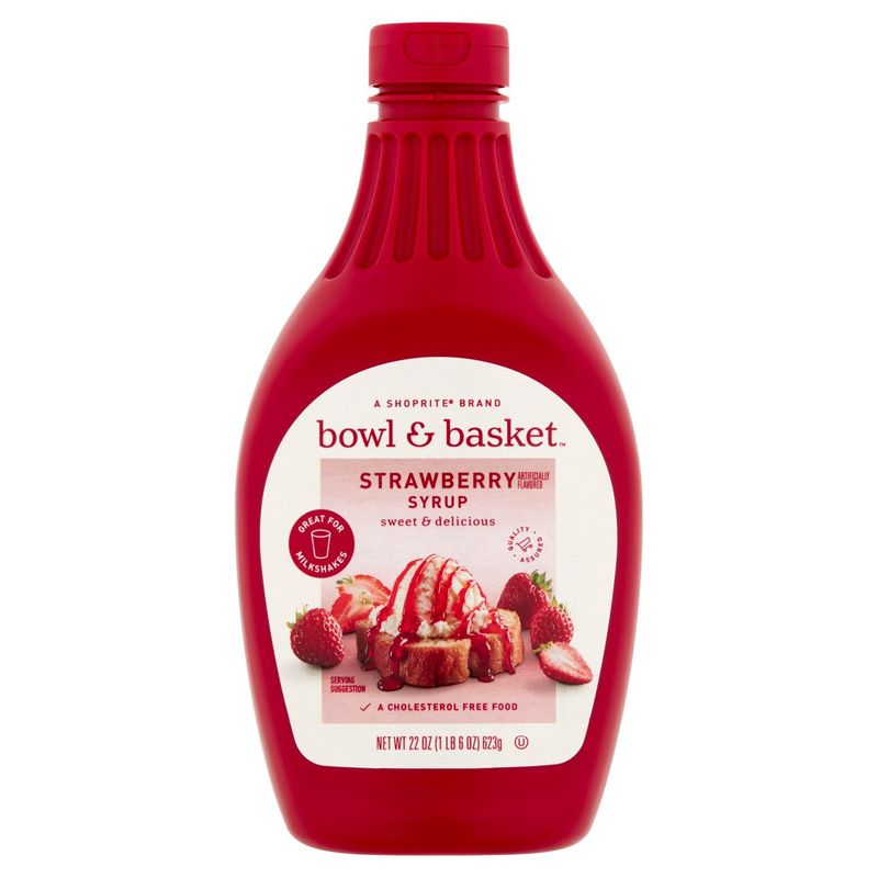 Bowl &amp; Basket Strawberry Syrup, 22 oz