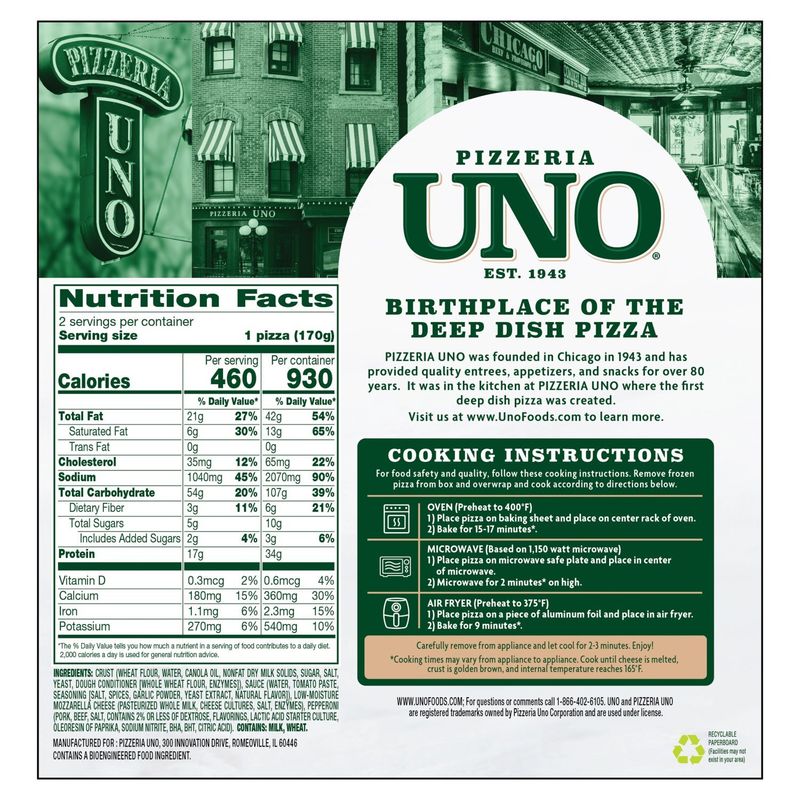 Pizzeria Uno Pepperoni Pizza, 2 count, 12.0 oz
